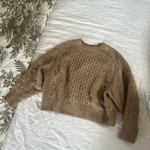 Universal Thread Cable Knit Sweater - Tan